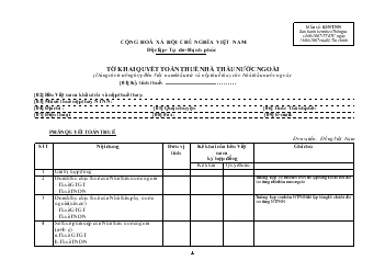 Tờ khai quyết toán thuế nhà thầu nước ngoài (dùng cho trường hợp bên Việt Nam khấu trừ và nộp thuế thay cho nhà thầu nước ngoài)