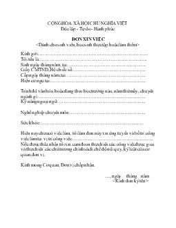 Mẫu Đơn Xin Việc - Mau Don Xin Viec - Page 2