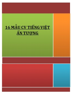 16 mẫu CV tiếng Việt ấn tượng