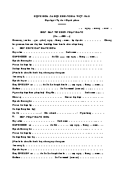 Biên bản từ chối nhận hàng